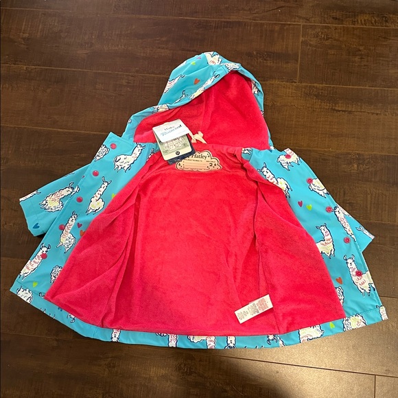 Hatley Blue and Red Kids' Llama Raincoat - Picture 4 of 4